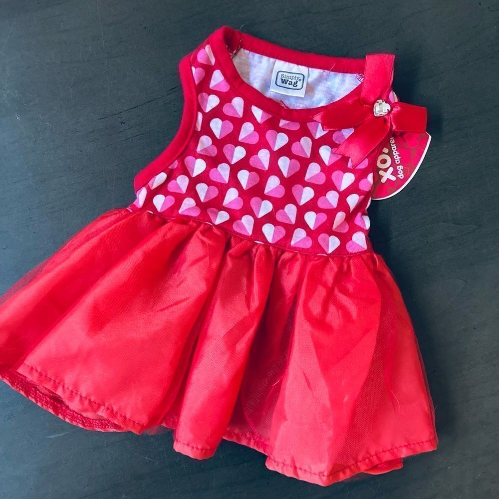 Valentine Heart Dog Pet Dress S